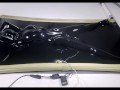 latex vacbed orgasm with vibrator and e-stim