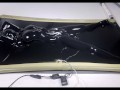 latex vacbed orgasm with vibrator and e-stim