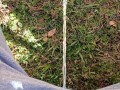 Backyard Pissing Sitting Down
