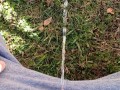 Backyard Pissing Sitting Down