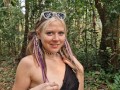 Beauty shows tits and pussy in the Jungle