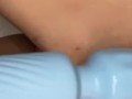 Making my tight 19 year old pussy wet using my vibrator