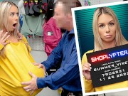 Naughty Blonde Summer Vixen Caught Stealing Gets Disciplined With Cock In Her Mouth - Shoplyfter