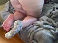Playing with her feet, socks, and butt 😉