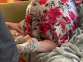 Playing with her feet, socks, and butt 😉