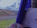 Batendo uma siririca no ônibus da viagem