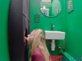 Gorgeous British Blonde in School Uniform Sucks Dick And Swallows Jizz At The Gloryhole