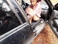 Teen girl stuck in car window and was fucked many orgasm