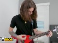 BANGBROS - He Would Not Stop Playing Guitar So She Sucked His Cock And Rode It