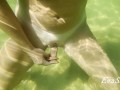fucking my pussy in the sea on a public beach