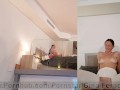Real sex tape in the hotel offering money for fuck the naughty cleaning lady in POV