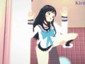 Komichi Akebi and I have intense sex in the restroom. - Akebi's Sailor Uniform Hentai