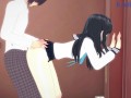 Komichi Akebi and I have intense sex in the restroom. - Akebi's Sailor Uniform Hentai