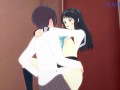 Komichi Akebi and I have intense sex in the restroom. - Akebi's Sailor Uniform Hentai