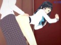 Komichi Akebi and I have intense sex in the restroom. - Akebi's Sailor Uniform Hentai