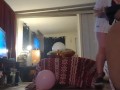 Walked in and caught girl popping balloons with cigarettes filming herself