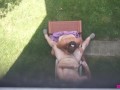 Backyard Blowjob's - A View From Above As Missy Sucks George's Cock