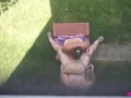 Backyard Blowjob's - A View From Above As Missy Sucks George's Cock