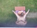 Backyard Blowjob's - A View From Above As Missy Sucks George's Cock