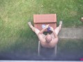 Backyard Blowjob's - A View From Above As Missy Sucks George's Cock