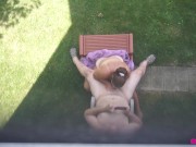 Backyard Blowjob's - A View From Above As Missy Sucks George's Cock