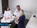 Horny Doctor Strips Down Cute Patient Dharma Jones And Makes Her Gagg On His Dick - Perv Doctor