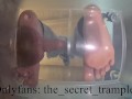 Cock and balls puncaked under glass 2 (preview, full video on Onlyfans) cock and ball trampling
