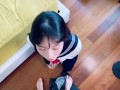 ALL POV - Horny Japanese Schoolgirl enjoys White Boyfriend's Cock