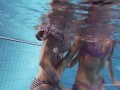 Hottest babes strip while swimming