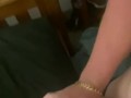 Tattooed brunette takes it from behind then begs to suck my cock