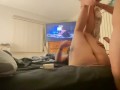 Tattooed brunette gets a throat full of cock and then folded over and fucked