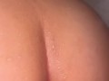 Big Ass Latina sucks dick in the shower POV