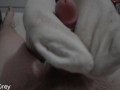 He likes a footjob in the sexy socks I've been wearing all day