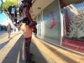 Teaser - Cosplay In the streets with lots of nip slip!