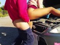 creampie profundo después del sexo al aire libre con mi amigo