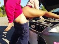 creampie profundo después del sexo al aire libre con mi amigo