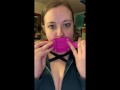 takes 4" dildo gag training teaser