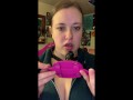 takes 4" dildo gag training teaser