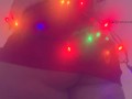 Striptease while putting up some Holiday lights!