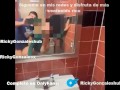 Follando en el bañito de su casa con nueva chica peruanita