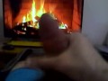 Jerking off by a calming fireplace INSTEAD OF vacuuming HAPPY NEW YEAR!