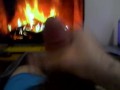 Jerking off by a calming fireplace INSTEAD OF vacuuming HAPPY NEW YEAR!