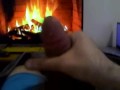 Jerking off by a calming fireplace INSTEAD OF vacuuming HAPPY NEW YEAR!