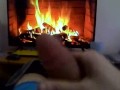 Jerking off by a calming fireplace INSTEAD OF vacuuming HAPPY NEW YEAR!