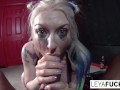 Gag filled POV BJ on a giant BBC!