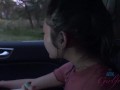 Hooking up with Vina Sky on a trip to Hawaii, behind the scenes fun at the nude beach and touching her all over in the car