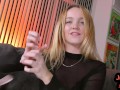 POV anal teen talks dirty while assdrilled in oiled butthole