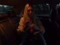 Playing with my pussy and Lush in the back seat of the car - Juarty