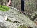  taking a long piss outdoor - piss waterfall