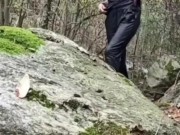 taking a long piss outdoor - piss waterfall